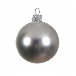 [19974401] Pallina Natalizia In Vetro  Argento Opaco D.15 Cm 1 Pz 