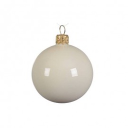 [19625681] Pallina Sfera Natalizia In Vetro Bianco Latte D. 15 Cm  1 Pz
