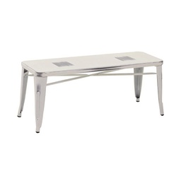 [V8036000000] Panchina ferro bristol bianco antico cm 103x38h45