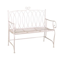 [2001669] Panchina metallo Ragusa avorio cm104x55h95,5