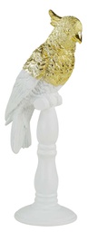[V9165420000] Pappagallo bianco su piedistallo tn-1915 cm17,5x13h41,5