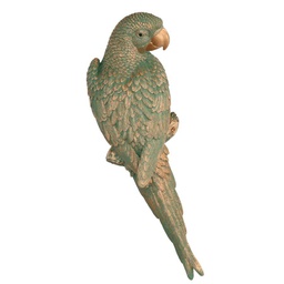 [V6120260000] Pappagallo resina oro verde cm12x38x6