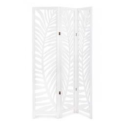 [B0721488] Paravento 3 ante Felce bianco 120x170 cm