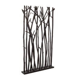 [B0680479] Paravento Aili in legno naturale nero 100x18,5x180h cm