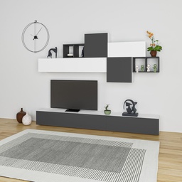 [FZ97984] Parete attrezzata Tromen 260 cm. bianco antracite MTV234474