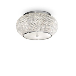 [8021696100784] Pasha' PL6 Cromo - Lampada Soffitto D400xH220mm