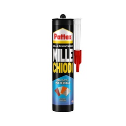 [037289] Pattex Colla Di Montaggio Millechiodi Resistente Acqua Umidita Pronta Presa Mille Chiodi (450 Gr)