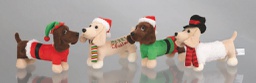 [19977416] Peluche Natalizio Cm.8X20X21 Cane Bassotto 4 Mod.Ass.Ti decorazione di Natale