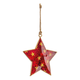 [20036734] Pendaglio Star rosso e oro 10H