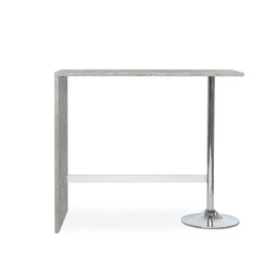 [EFFEZ86381] Penisola rettangolare colore cemento con gamba cromata 120x60xh.105 cm EFFEZ