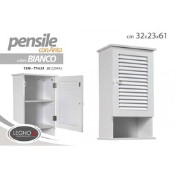 [GIC774133] Pensile bagno portatutto stile veneziano bianco 1 anta cm 32 x 22.5 x 61 h