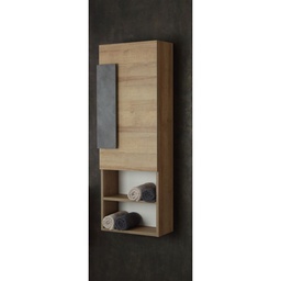 [BR804005] Pensile da Bagno Rovere  anta e due ripiani 45x26x h135 cm
