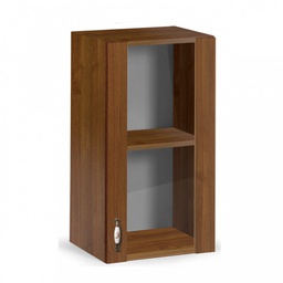 [A10533] Pensile per cucina con 1 anta vetrina noce antico Cm 40x32xH 72