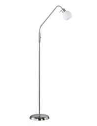 [TRIO424810107] Piantana Freddy Spot Led Nichel Vetro Opalino H150 cm Trio Lighting