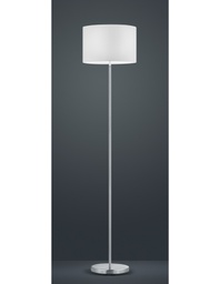 [TRIO401100101] Piantana Hotel Nichel Paralume Tessuto Bianco Ø35 cm Trio Lighting