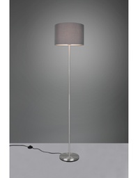 [TRIO401100111] Piantana Hotel Nichel Paralume Tessuto Grigio Trio Lighting
