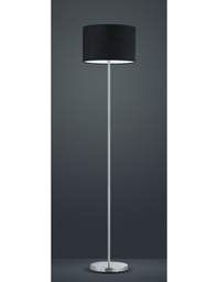 [TRIO401100102] Piantana Hotel Nichel Paralume Tessuto Nero Ø35 cm Trio Lighting