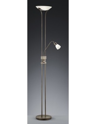 [TRIO421910228] Piantana Led Con Luce Spot da Lettura Dimmerabile Santo II Ruggine Trio Lighting