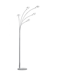 [TRIOR42415106] Piantana Led Rennes Cromo 5 Anelli Led Orientabili Trio Lighting