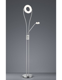 [TRIOR42412107] Piantana Led Rennes Nichel Con Luce Da Lettura Orientabile Trio Lighting