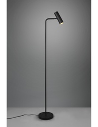[TRIO412400132] Piantana Marley Nero E Spot Cilindrico H151 Trio Lighting