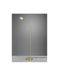 [TRIO426510108] Piantana Ottone Satinato Disco Touch Led Orientabile Franklin Trio Lighting