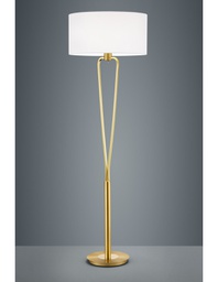 [TRIO400200108] Piantana Paris II Ottone con Paralume Bianco Trio Lighting