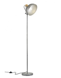 [TRIO403490167] Piantana Vintage Industrial Cupola Orientabile Delhi Nichel Trio Lighting