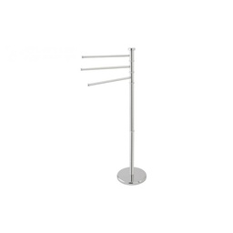 [FER906002] Piantana portasciugamani a 3 braccia in acciaio cromato, altezza 93 cm, linea Key B.