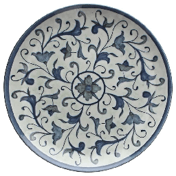 [19981887] Piatto Dessert 20 cm Blu Porcellana Linea Rustical chic