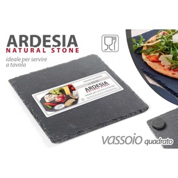 [GIC793097] x8 Piatto vassoio in ardesia quadrato ristorante cm 35 x 35