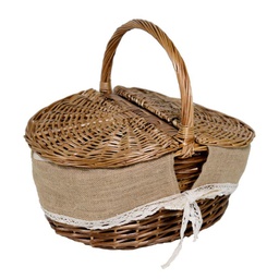 [V2409120000] Pic-nic francesca vimini fodera juta ovale cm41x32h19-24-37