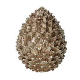 [V6332870000] Pigna resina oro cm13x13h16,5