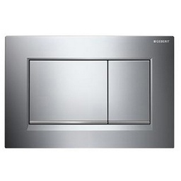 [DFLEX-132-G115883-KJ1] Placca di copertura 2 tasti &quot;Sigma 30&quot; Geberit - Bianco con bordo inferiore cromo