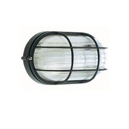 [SOV702/06] Plaf. Picc.Gabbia  linea industriale ovale  nero