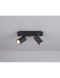 [TRIO802400232] Plafoniera 2 Faretti Spot Orientabili Marley Nero Trio Lighting