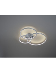 [TRIO652710307] Plafoniera 3 Anelli Led 36w RGB Dimmerabile Aaron Nichel Trio Lighting