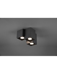 [TRIO604900332] Plafoniera 3 Cubi GU10 Fernando Nero Opaco Trio Lighting