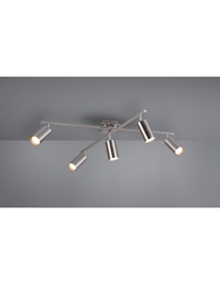 [TRIO612400507] Plafoniera 5 Faretti Orientabili Marley Nichel Trio Lighting