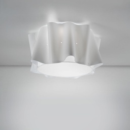 [FOLIO/P5/60/W] Plafoniera 5 Luci Bianco Cm. 60 x 32h