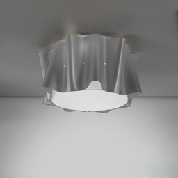 [FOLIO/P5/60/SVR] Plafoniera 5 Luci Silver in Metallo Cm. 60 x 32h