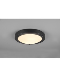 [TRIO6801011-32] Plafoniera Bagno Condus Nero con Vetro Bianco IP44 Trio Lighting