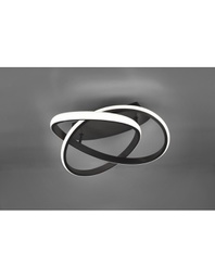 [TRIOR62051132] Plafoniera Course Antracite Spirale Led 18w Dimmerabile Ø45 cm Trio Lighting