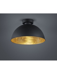 [TRIOR60121002] Plafoniera Cupola Jimmy 1xE27 Nero E Oro Ø31 cm Trio Lighting