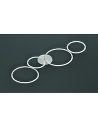 [TRIO622610431] Plafoniera Rondo 4 Cerchi Led Bianco L97 cm Trio Lighting