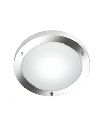 [TRIO6801011-07] Plafoniera Rotonda Condus Nichel con Vetro Opale IP44 Trio Lighting