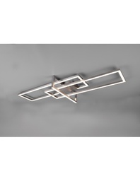 [TRIO620310307] Plafoniera Salinas 3 Rettangoli Led 34w Nichel L100 cm Dimmerabile Trio Lighting