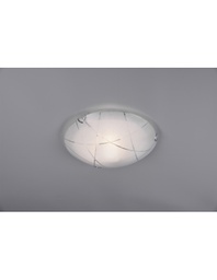 [TRIO601200100] Plafoniera Sandrina Vetro Graniglia Bianco 1xE27 Ø30 cm Trio Lighting