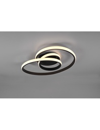 [TRIOR62751132] Plafoniera Sansa Led 18,5w Dimmerabile Nero L53 cm Trio Lighting