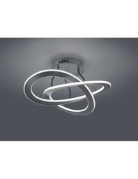 [TRIO621710142] Plafoniera Soffitto 2 Cerchi Led Oakland Antracite Trio Lighting